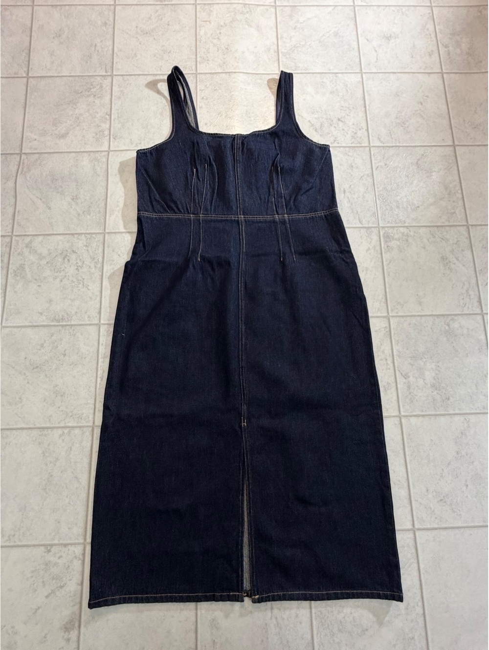 Future Collective dark denim midi dress